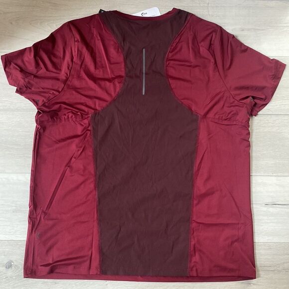 Zyia Active Men's Black Mesh Ventilation‎ T XXXL Wine Color Nwt - Picture 6 of 6